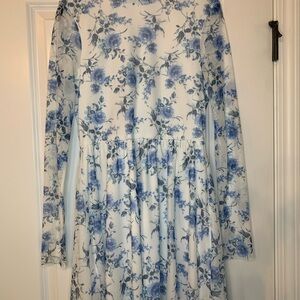 Altar'd State Blue and White Floral dress